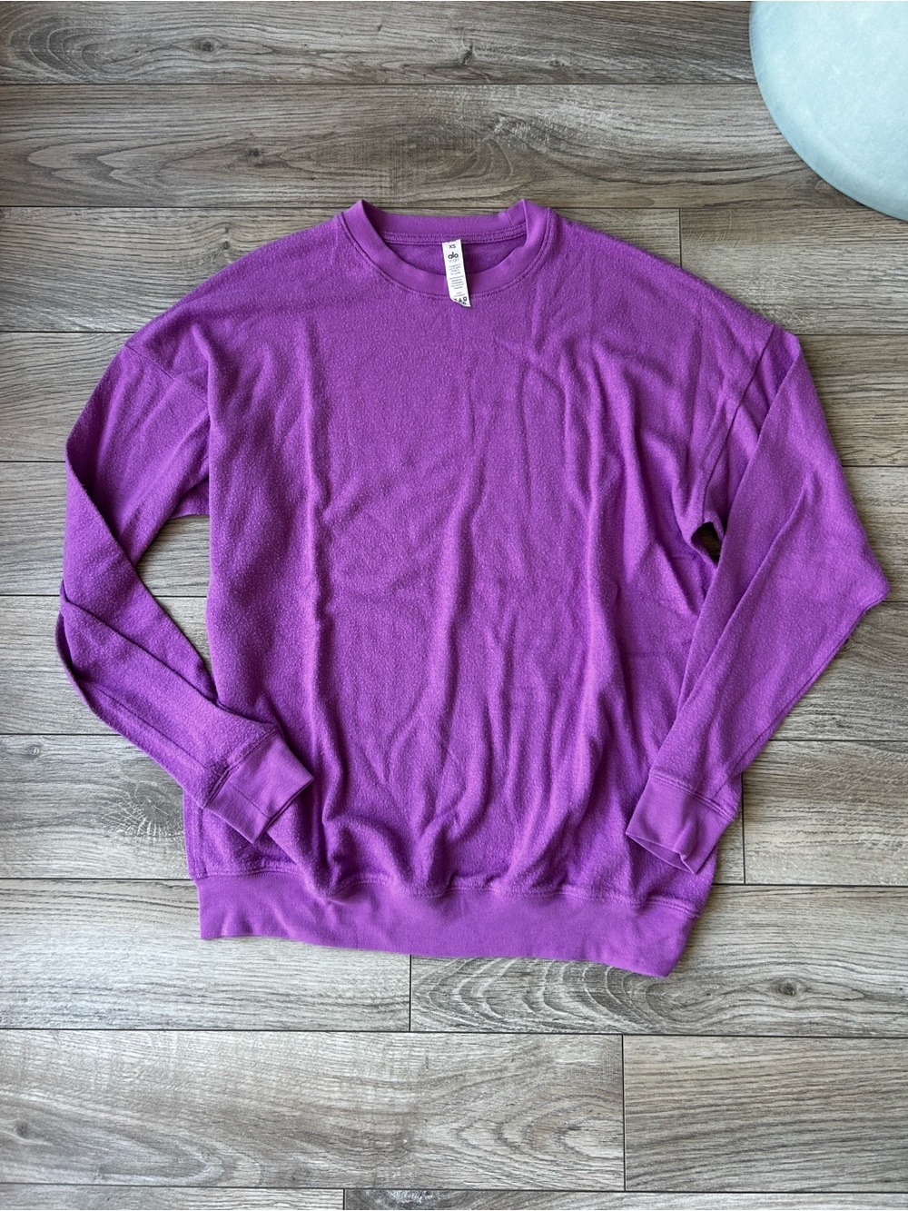 ALO Yoga Crewneck Sweater in Vibrant Purple